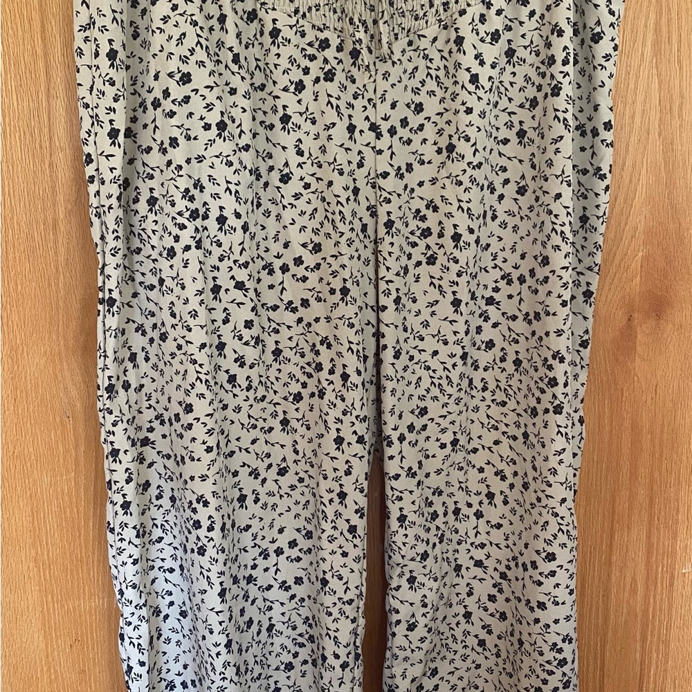 Floral Print Wide Leg Women's Pants